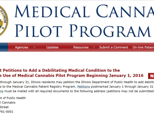 IDPH Accepting Petitions to Add a Medical Condition to the Medical Cannabis Pilot Program Beginning January 1, 2016!