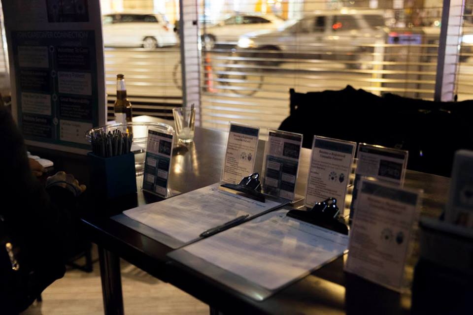 Medical cannabis petition outreach materials prepared by Feliza Castro and The Healing Clinic in 2015.